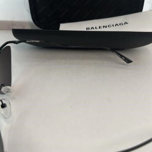New Authentic Balenciaga BB0093S 001 Curve Cat Sunglasses - Picture 4 of 12